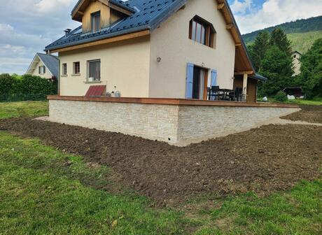 démolition et réfection mur terrasse